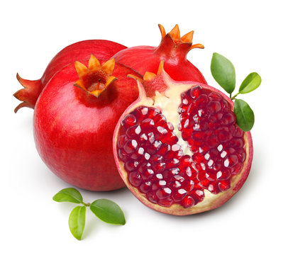 Pomegranate isolated