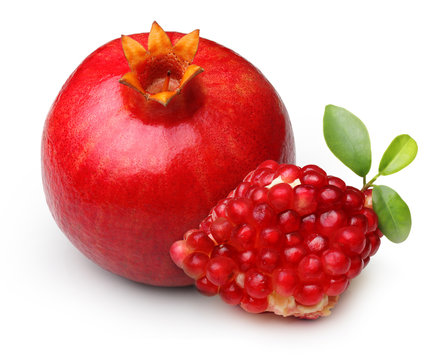 Pomegranate isolated