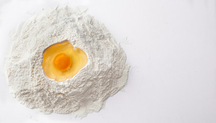 egg in flour background