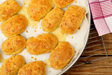 pastries on tray