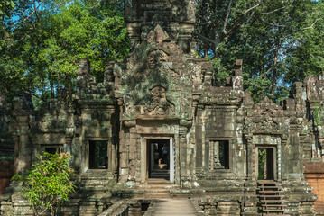 gopura of the chau say tevoda temple in siam reap, cambodia