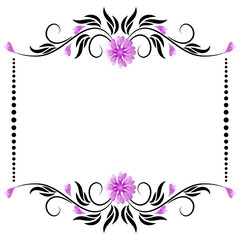 Plakat Frame with floral ornament
