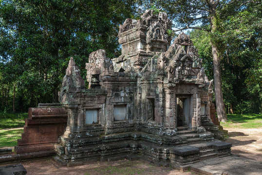 library of the temple of  chau say tevoda in siam reap, cambodia