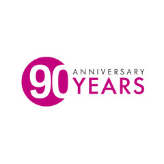 90 years logo  - obrazy, fototapety, plakaty