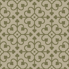 Beige seamless background. Royal elements in a gothic style. Ornament for a tiles and mosaics. Pattern for wallpaper and textile. Editable vector file.