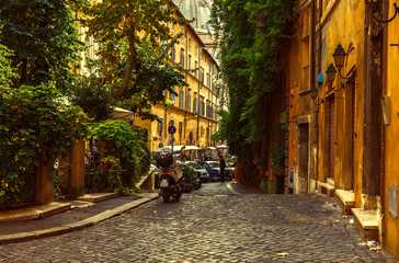 Old street in Rome, Italy