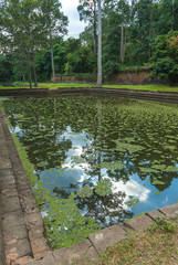 pond known as the bath of the queen inside the royal palace in the archaeological place of angkor...