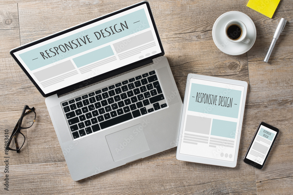 Wall mural responsive design and web devices
