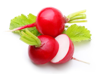 Fresh garden radish isolated