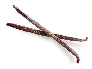 Vanilla pods isolated