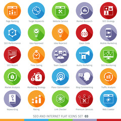 SEO Internet And Development Long Shadow Flat Icon Set 03