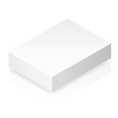 Isometric blank paper stack