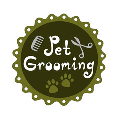 Pet grooming vector illustration