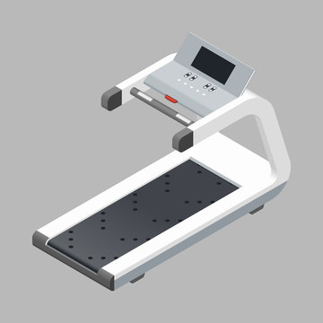 Treadmill Isometric Detailed Icon