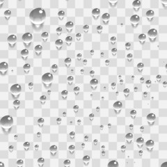 Water Transparent Drops Seamless Pattern Background. - 85186070