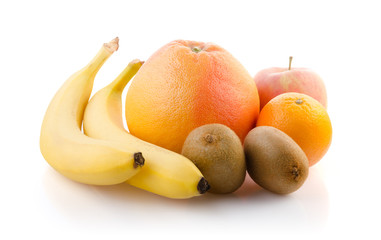 Fresh Fruits isolated on white background