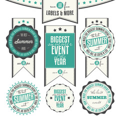 Collection of Summer Events Related Vintage Labels