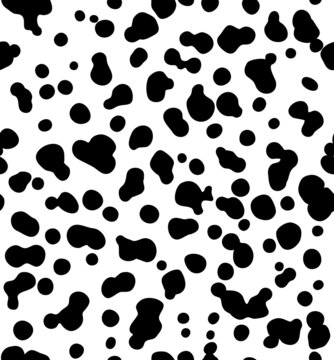 Dalmatian dog seamless pattern. Or cow skin texture.