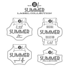 Collection of summer related vintage labels