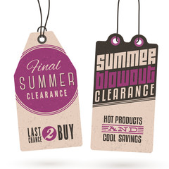 Collection of Vintage Summer Sales Related Hang Tags