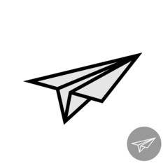 Paper airplane simple icon