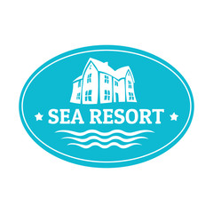 Seaside real estate logo template