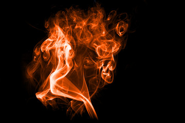 Smoke isolated with light