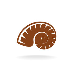 Vector shell silhouette. Snail home.
