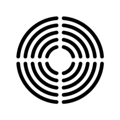 Speaker grille concentric lines template