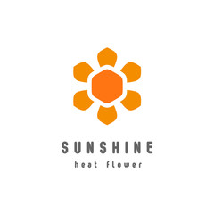 Sunshine flower logo template