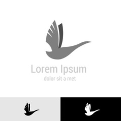 Naklejka premium Swan silhouette logo template