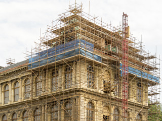 Fragment of scaffolding in Prague