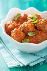 meatballs with tomato sauce in bowl