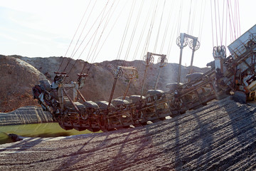 Photo of a giant quarry excavator.