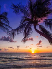 Fototapeta na wymiar Sea sunrise in Koh Samui island