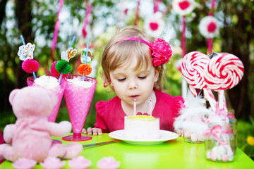 blowing birthday candles - 85192806