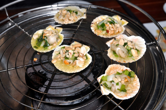 Scallops on the grill