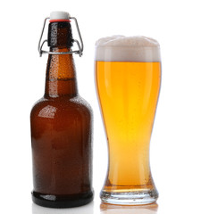 Glass and Swing Top Beer Bottle
