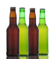 Four Beer Bottles