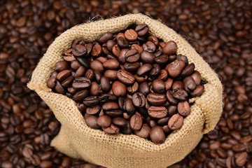 Coffee Beans Burlap Sack