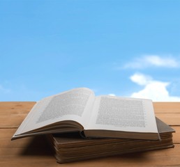 Book, old, open.