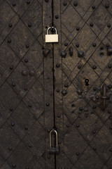 Metall door with a lock