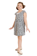 Beautiful teen girl in short summer dress