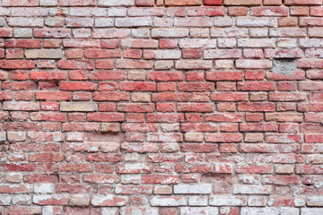 Texture. Brick. Wall. A background with attritions and cracks