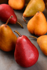 Bosc and Red Pears Closeup © Steve Cukrov