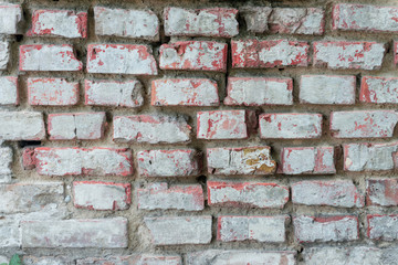 Texture. Brick. Wall. A background with attritions and cracks