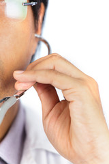 Fototapeta premium Doctor using a stethoscope