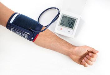 Checking the blood pressure