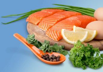 Protein, diet, salmon.
