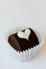Christmas cookies with a sugar heart shape